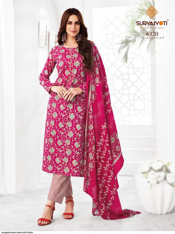 Suryajyoti Trendy Vol 63 Kurti Pant With Dupatta Collection